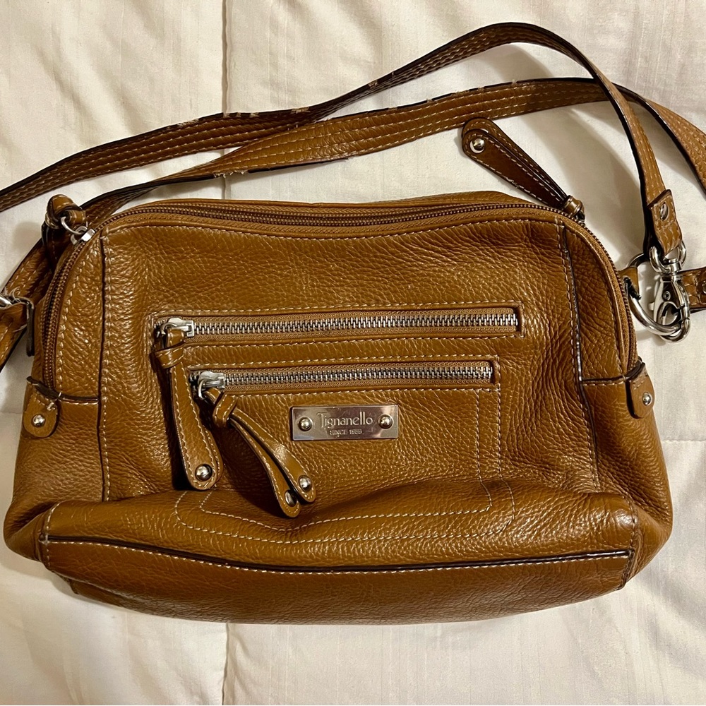 Tignanello Brown genuine leather purse handbag
